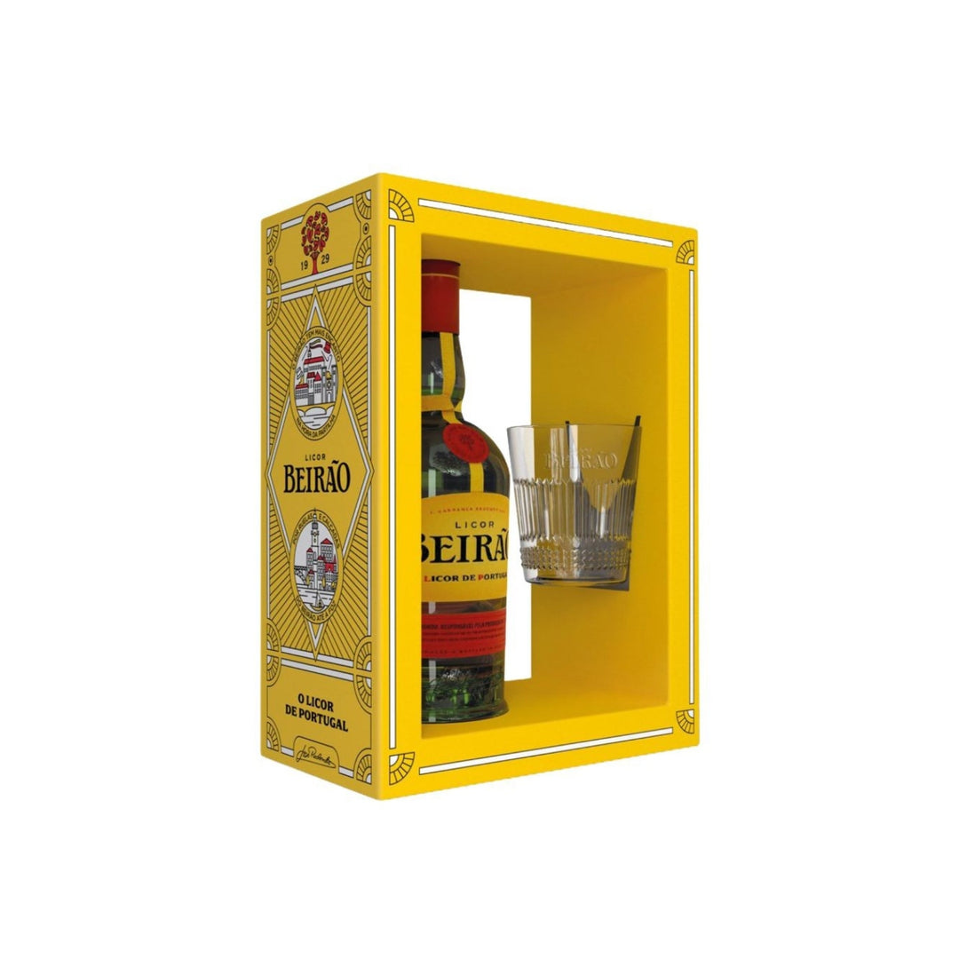 Licor Beirao 配玻璃杯礼盒