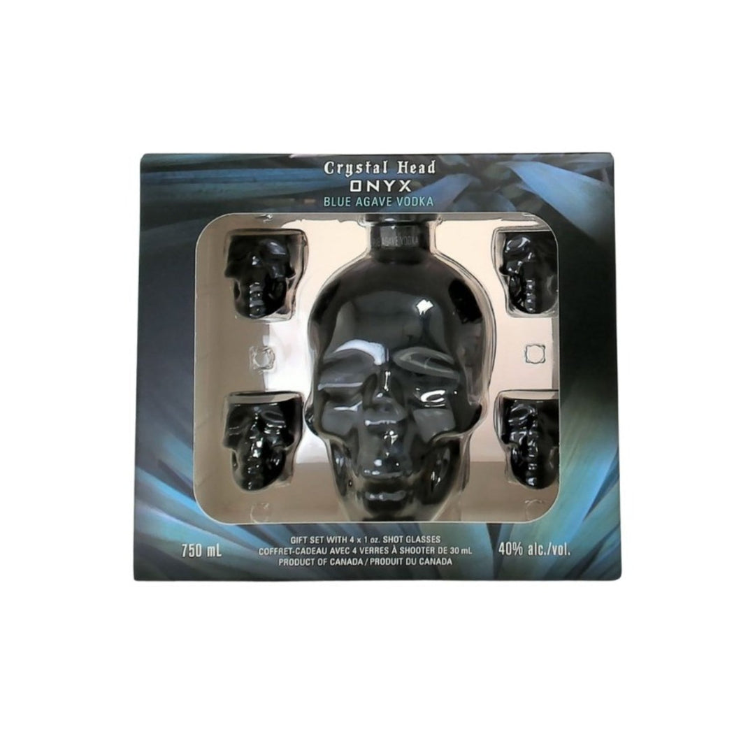 水晶头伏特加 缟玛瑙 带调酒杯 Crystal Head Vodka Onyx 4X Mini Shot Glasses