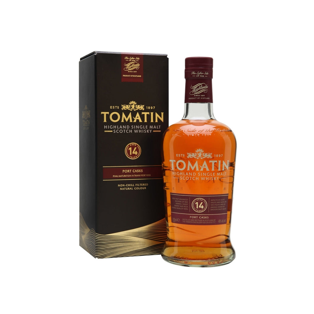 托马廷14年波特伍德高地单一麦芽苏格兰威士忌 - 整箱